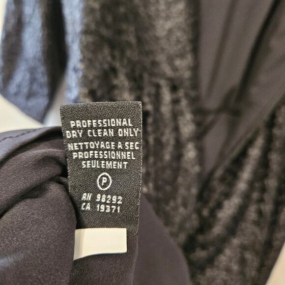 Tibi Black Cocktail Dress 3/4 Length Sleeve Size 4 - Picture 8 of 16